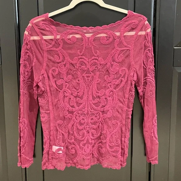 Express Sheer Lace Blouse XS - Picture 2 of 4